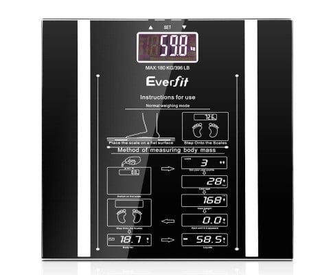 Big Bedding Australia Bathroom Accessories Bathroom Scales Digital Body Fat Scale 180KG Electronic Monitor Tracker