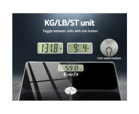 Big Bedding Australia Bathroom Accessories Bathroom Scales Digital Weighing Scale 180KG Electronic Monitor Tracker