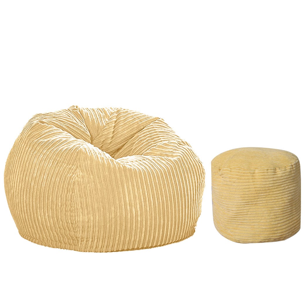 Big Bedding Australia Accent Chair Bean Bag Chair Cover Home Game Seat Lazy Sofa Cover Large With Foot Stool