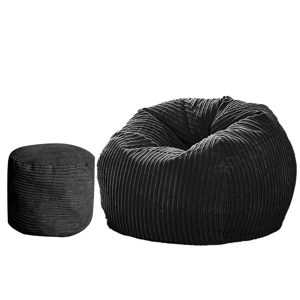 Big Bedding Australia Accent Chair Bean Bag Chair Cover Home Game Seat Lazy Sofa Cover Large With Foot Stool