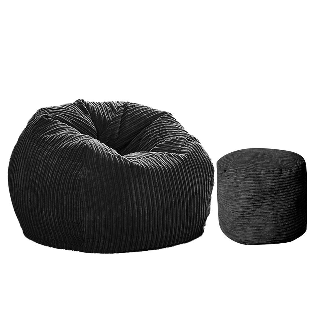 Big Bedding Australia Accent Chair Bean Bag Chair Cover Home Game Seat Lazy Sofa Cover Large With Foot Stool