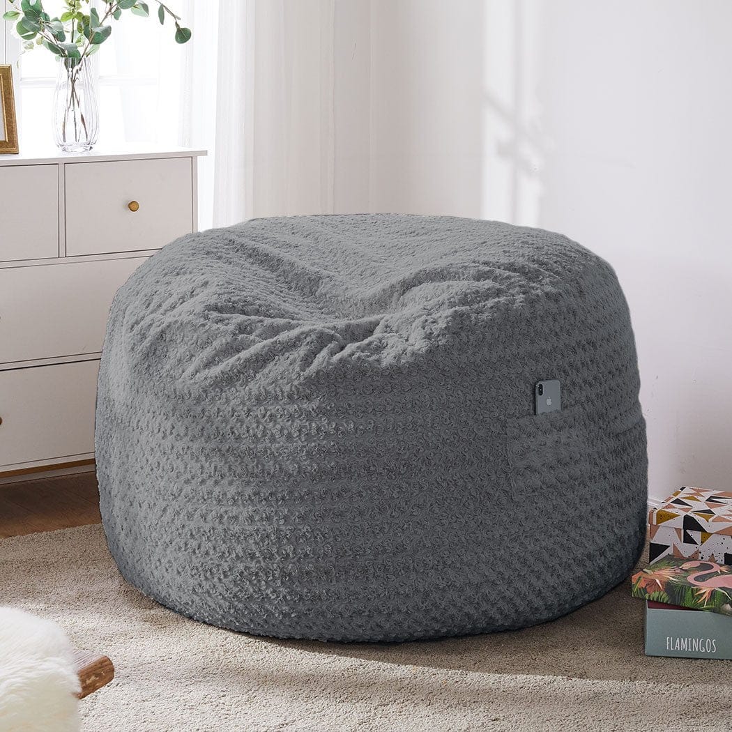 Big Bedding Australia Accent Chair Bean Bag Refill Chairs Couch Extra Large Lounger Indoor Lazy Sofa Grey