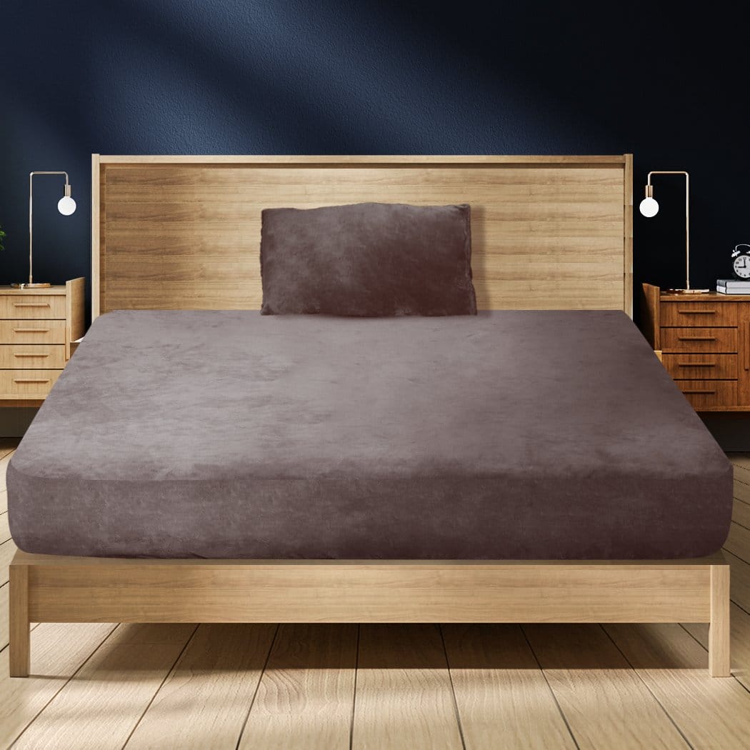 Big Bedding Australia Bed Sheets Bedding Set Ultrasoft Fitted Bed Sheet with Pillowcases Mink King Single