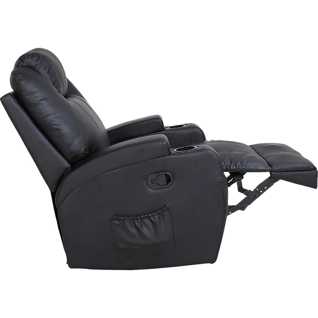 Big Bedding Australia Massage Chair Black Massage Sofa Chair Recliner 360 Degree Swivel PU Leather Lounge 8 Point Heated