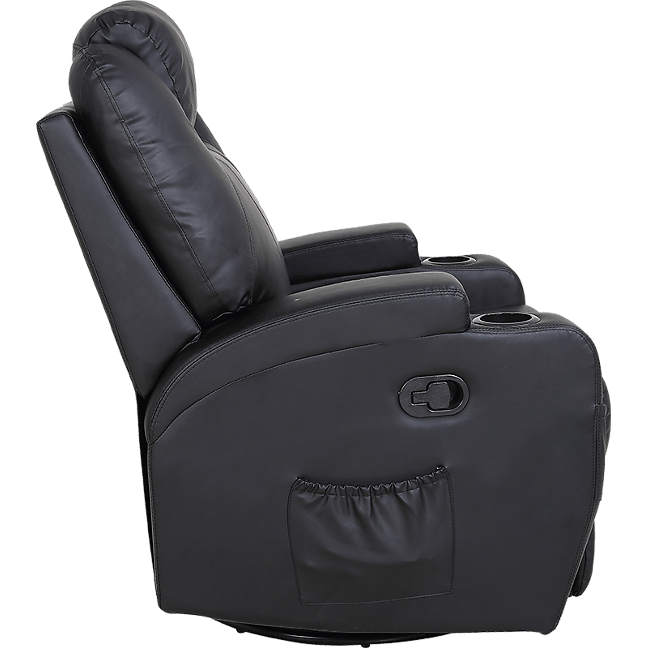 Big Bedding Australia Massage Chair Black Massage Sofa Chair Recliner 360 Degree Swivel PU Leather Lounge 8 Point Heated