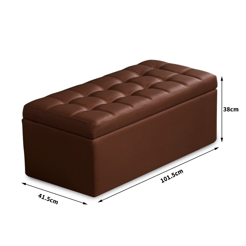 Big Bedding Australia Ottoman Blanket Box Storage Ottoman PU Leather Fabric Chest Toy Clothes Foot Stool Bed