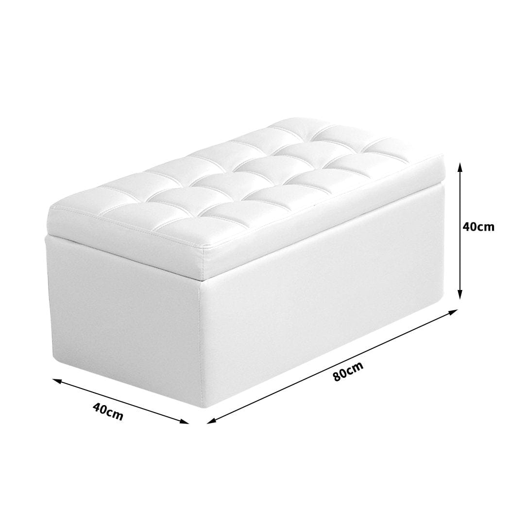 Big Bedding Australia Ottoman Blanket Box Storage Ottoman PU Leather Fabric Chest Toy Clothes Foot Stool Bed