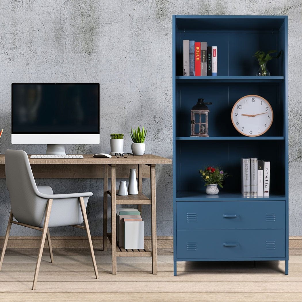 Big Bedding Australia Chest of Drawers Bookshelf Bookcase Storage Display Shelf Cabinet Home Office Stand Steel Rack