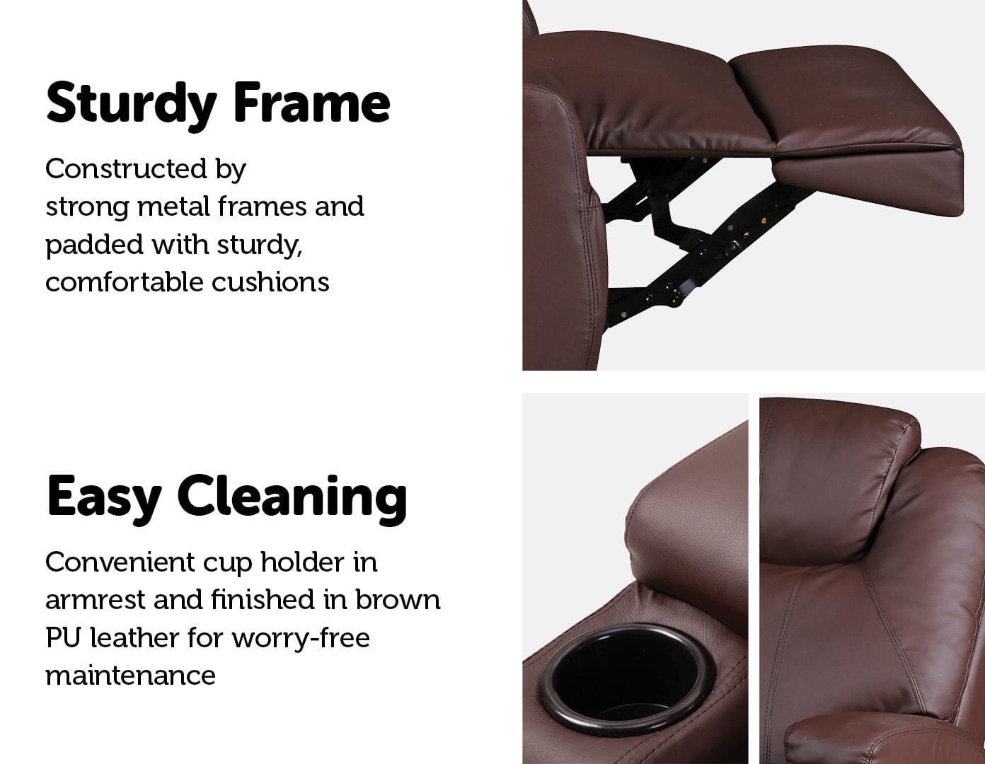 Big Bedding Australia Massage Chair Brown Massage Sofa Chair Recliner 360 Degree Swivel PU Leather Lounge 8 Point Heated