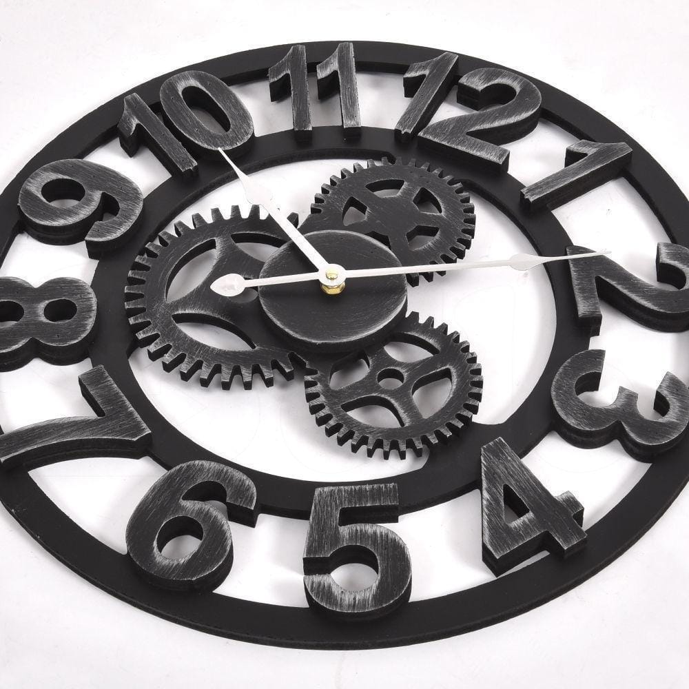 Big Bedding Australia Clock Chic Large Art Wall Clock Rustic Iron Metal Vintage Industrial luxury French