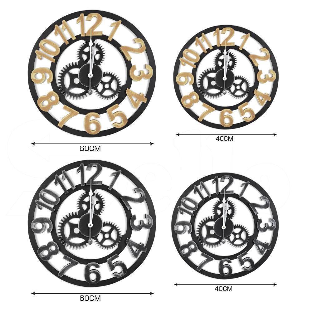 Big Bedding Australia Clock Chic Large Art Wall Clock Rustic Iron Metal Vintage Industrial luxury French