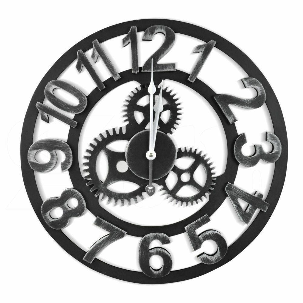 Big Bedding Australia Clock Chic Large Art Wall Clock Rustic Iron Metal Vintage Industrial luxury French