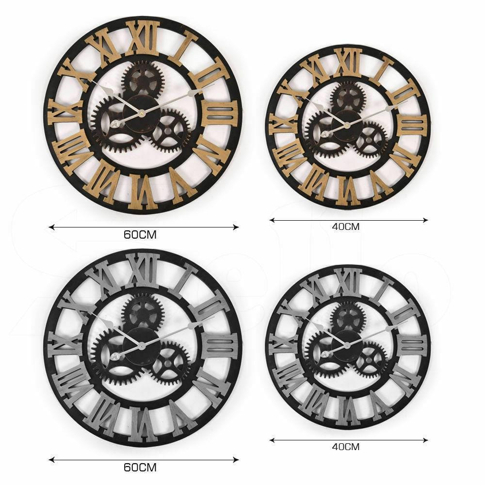 Big Bedding Australia Clock Chic Large Art Wall Clock Rustic Iron Metal Vintage Industrial luxury French