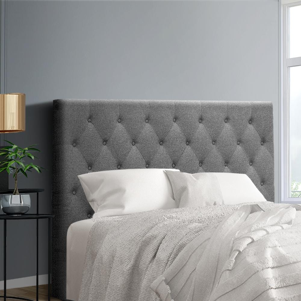 Big Bedding Australia Bedhead Double Size Bed Head Headboard Bedhead Fabric Frame Base CAPPI Grey