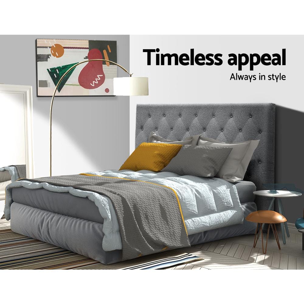 Big Bedding Australia Bedhead Double Size Bed Head Headboard Bedhead Fabric Frame Base CAPPI Grey