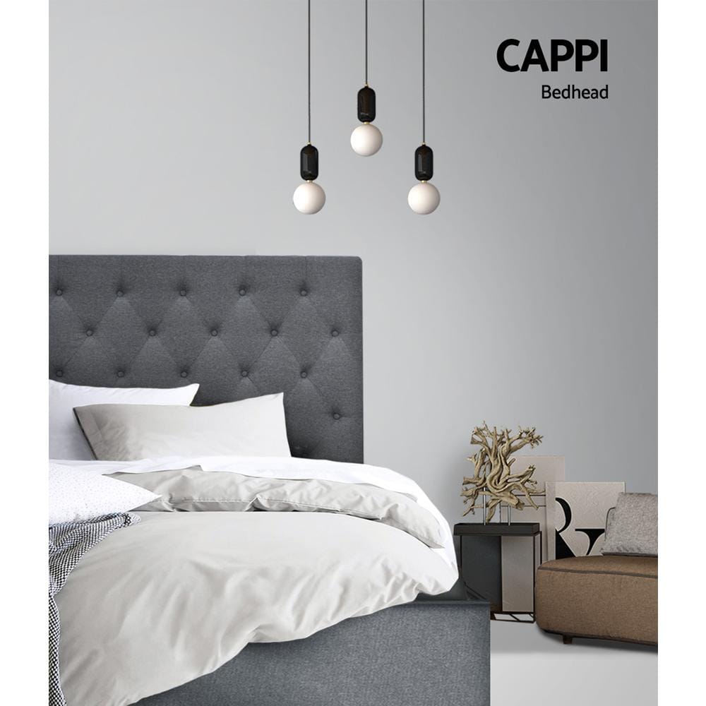 Big Bedding Australia Bedhead Double Size Bed Head Headboard Bedhead Fabric Frame Base CAPPI Grey
