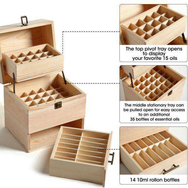 Big Bedding Australia Diffuser Accessories Essential Aromatherapy Oil Storage Box 59 SLOTS