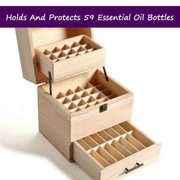 Big Bedding Australia Diffuser Accessories Essential Aromatherapy Oil Storage Box 59 SLOTS