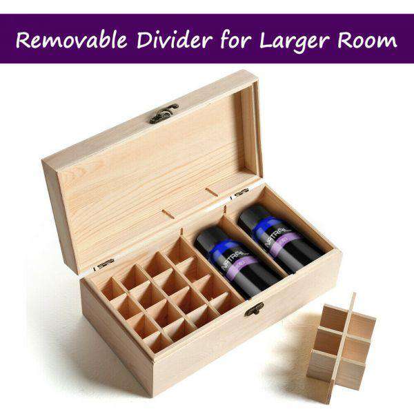 Big Bedding Australia Diffuser Accessories ESSENTIAL OIL STORAGE BOX WOODEN 25 SLOTS AROMATHERAPY CONTAINER ORGANISER