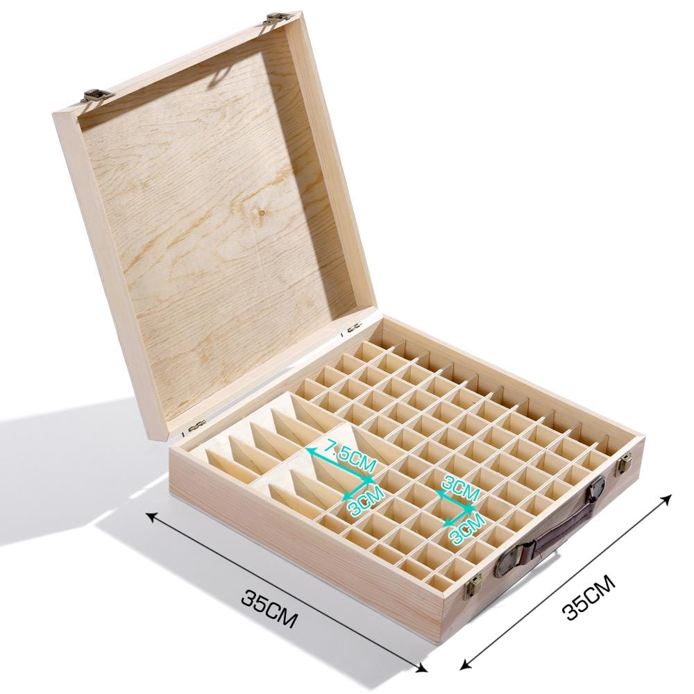 Big Bedding Australia Diffuser Accessories Essential Oil Storage Box Wooden 85 Slots Aromatherapy Container Organiser Case