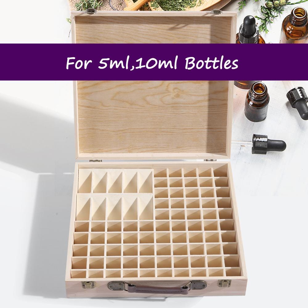 Big Bedding Australia Diffuser Accessories Essential Oil Storage Box Wooden 85 Slots Aromatherapy Container Organiser Case