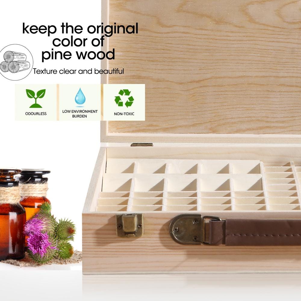 Big Bedding Australia Diffuser Accessories Essential Oil Storage Box Wooden 85 Slots Aromatherapy Container Organiser Case