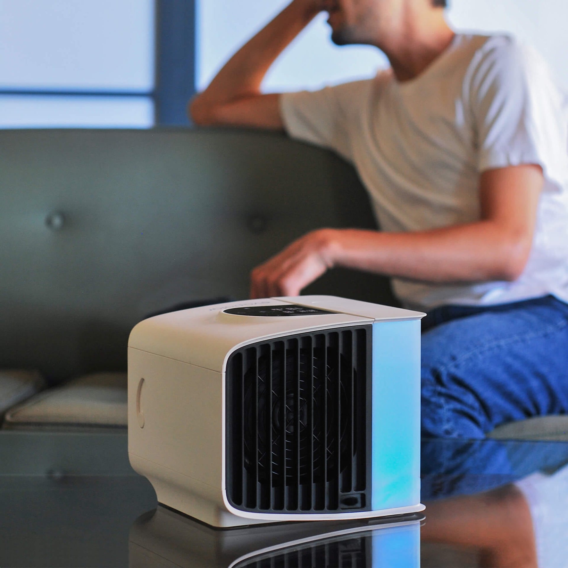 Big Bedding Australia Air Conditioner evaSMART Personal Portable Air Cooler and Humidifier, Opaque White