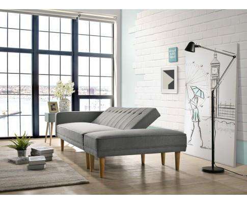 Big Bedding Australia Sofa Fabric Sofa Bed with Ottoman - Light Grey