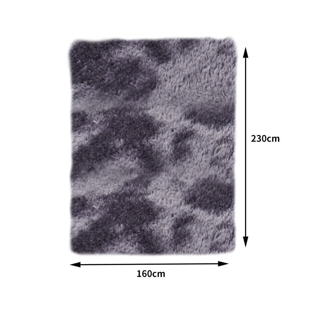 Big Bedding Australia Rugs Floor Rug Shaggy Rugs Soft Large Carpet Area Tie-dyed Midnight City 160x230cm