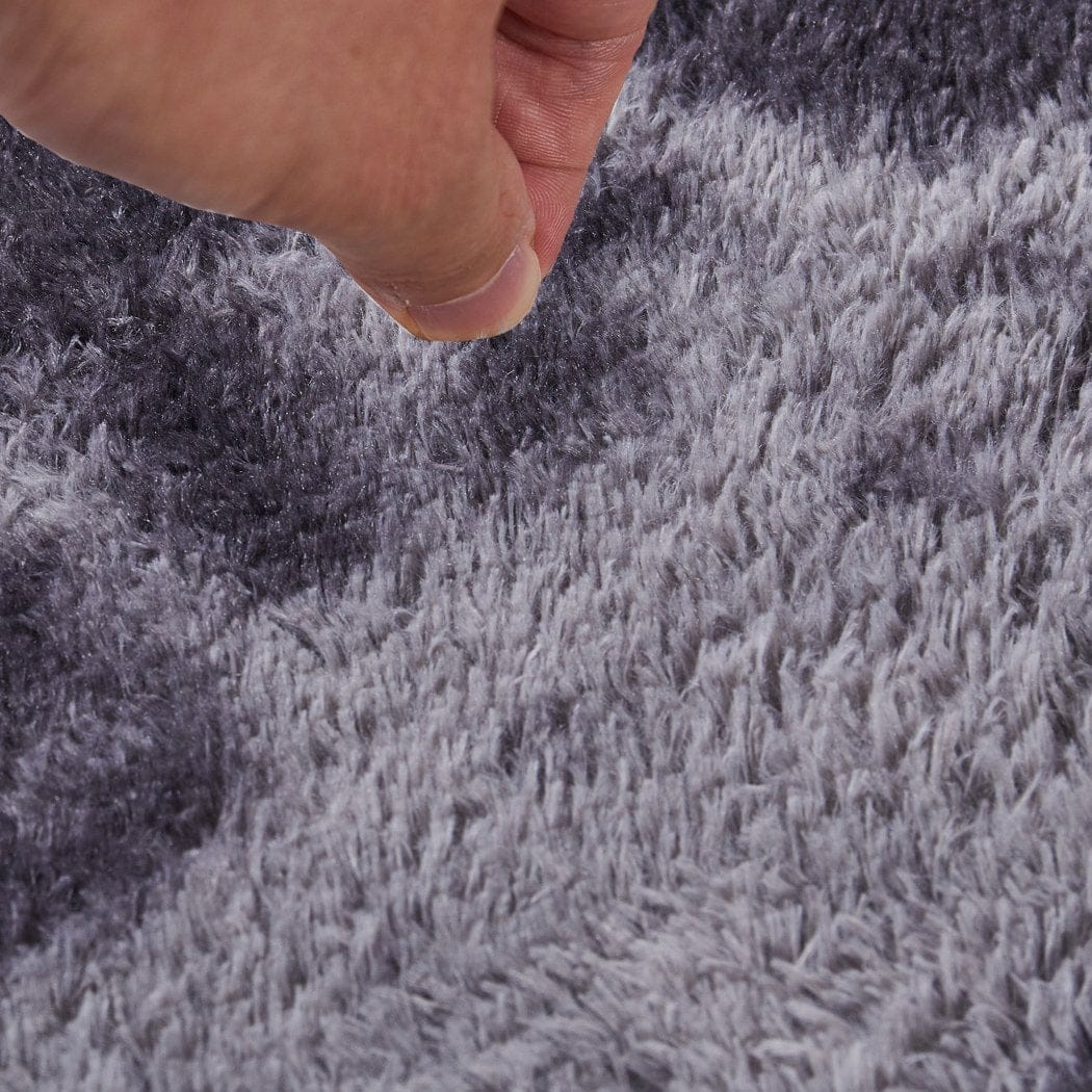 Big Bedding Australia Rugs Floor Rug Shaggy Rugs Soft Large Carpet Area Tie-dyed Midnight City 80x120cm