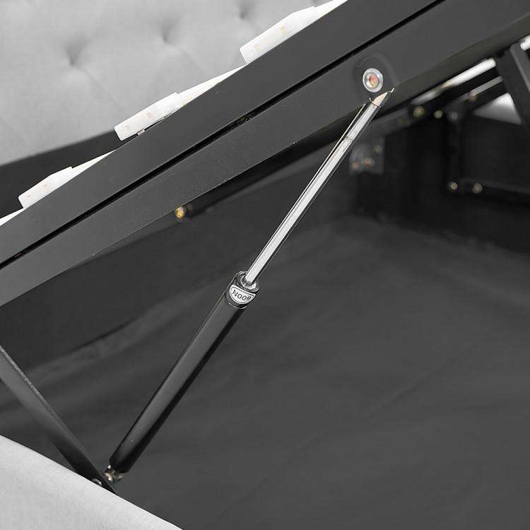 Big Bedding Australia Bedframe GAS LIFT BED FRAME WITH HEADBOARD -  GREY