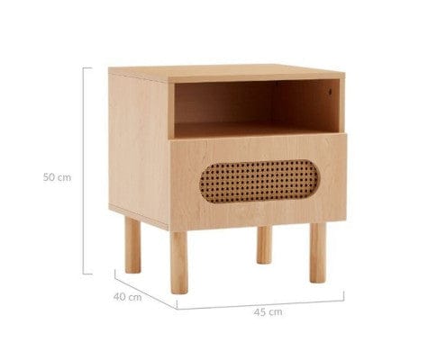 Big Bedding Australia Bedside Table Kailua Rattan Bedside Table in Maple