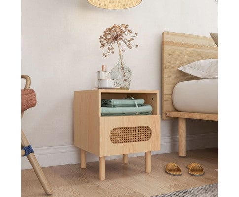 Big Bedding Australia Bedside Table Kailua Rattan Bedside Table in Maple