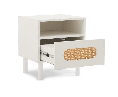 Big Bedding Australia Bedside Table Kailua Rattan Bedside Table in White