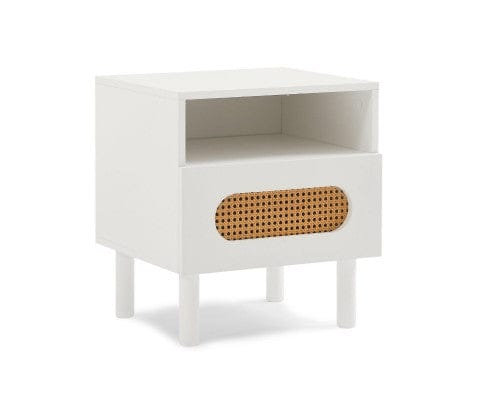 Big Bedding Australia Bedside Table Kailua Rattan Bedside Table in White