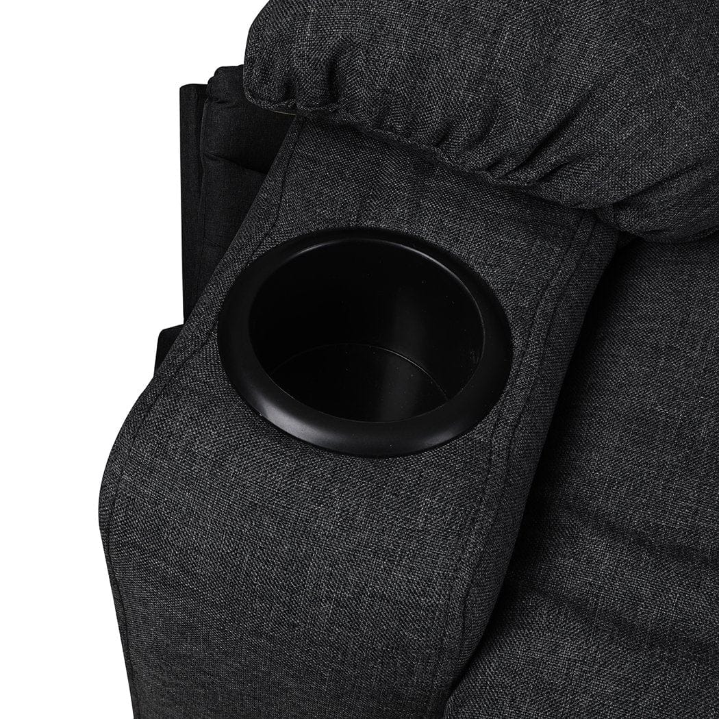 Big Bedding Australia Massage Chair Levede Recliner Chair Electric Lift Chair Armchair Lounge Fabric Sofa USB Charge