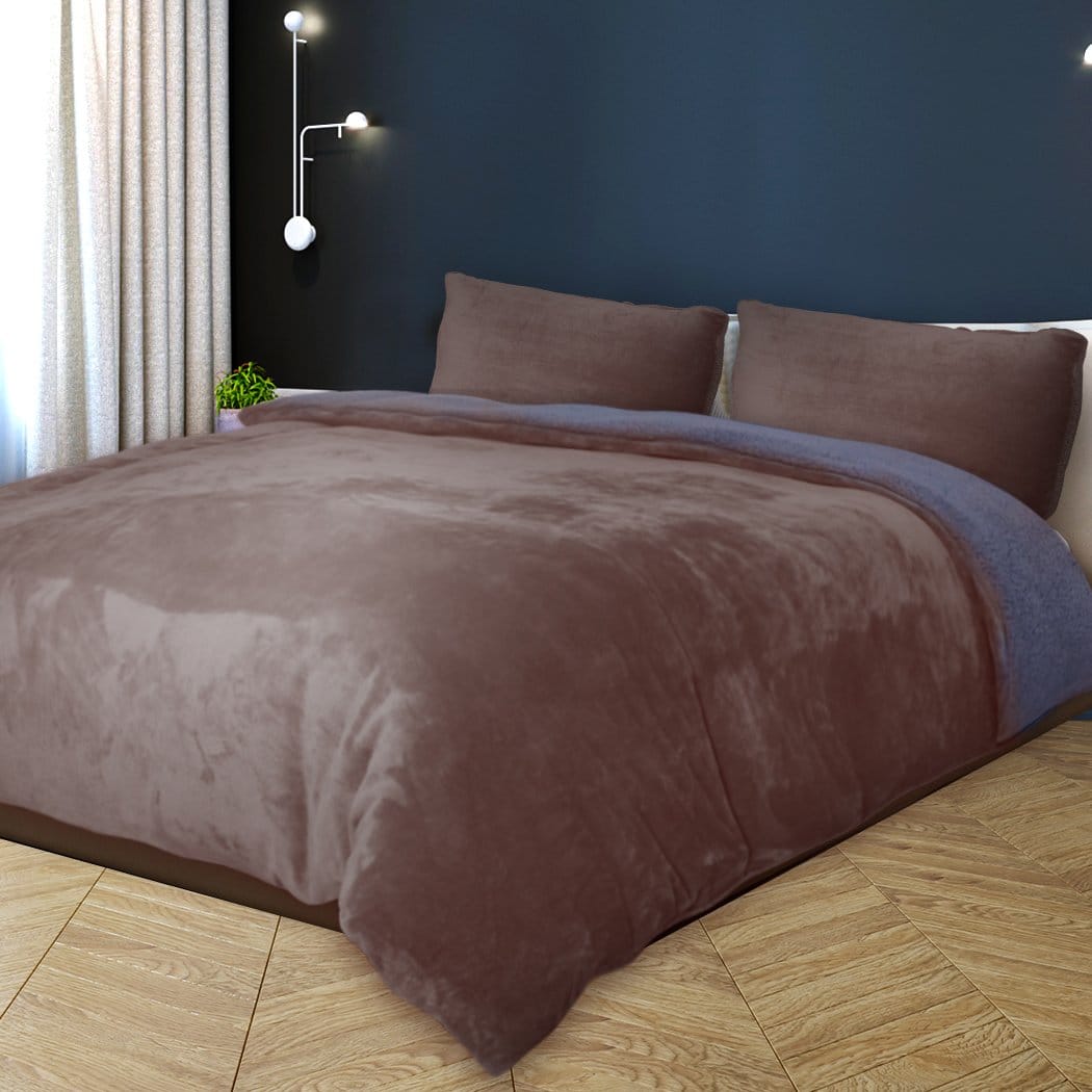 Big Bedding Australia Quilt Cover Luxury Bedding Two-Sided Quilt Cover with Pillowcase Double Size Taupe