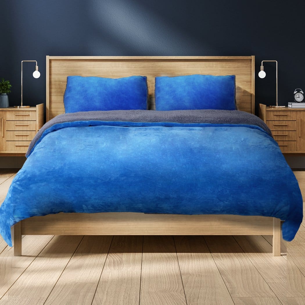 Big Bedding Australia Quilt Cover Luxury Bedding Two-Sided Quilt Cover with Pillowcase King Size Navy Blue