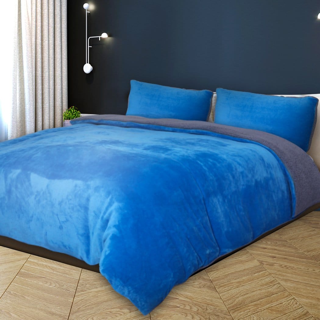 Big Bedding Australia Quilt Cover Luxury Bedding Two-Sided Quilt Cover with Pillowcase Queen Size Navy Blue