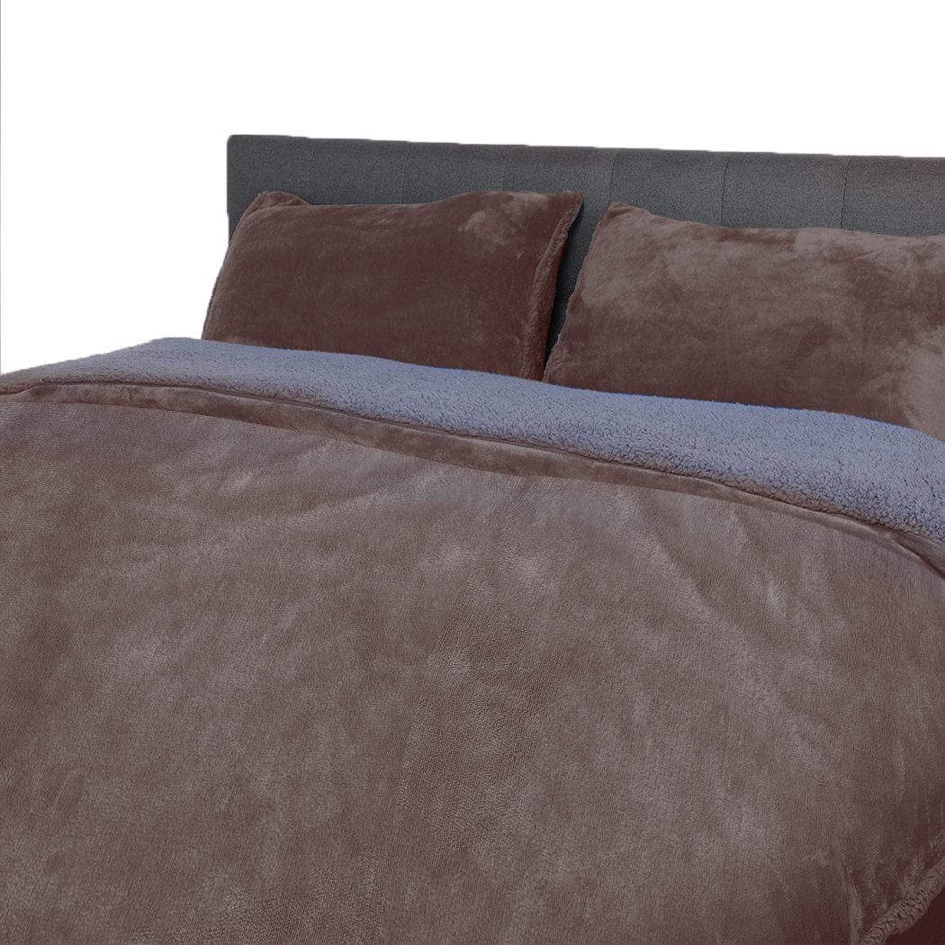 Big Bedding Australia Quilt Cover Luxury Bedding Two-Sided Quilt Cover with Pillowcase Queen Size Taupe