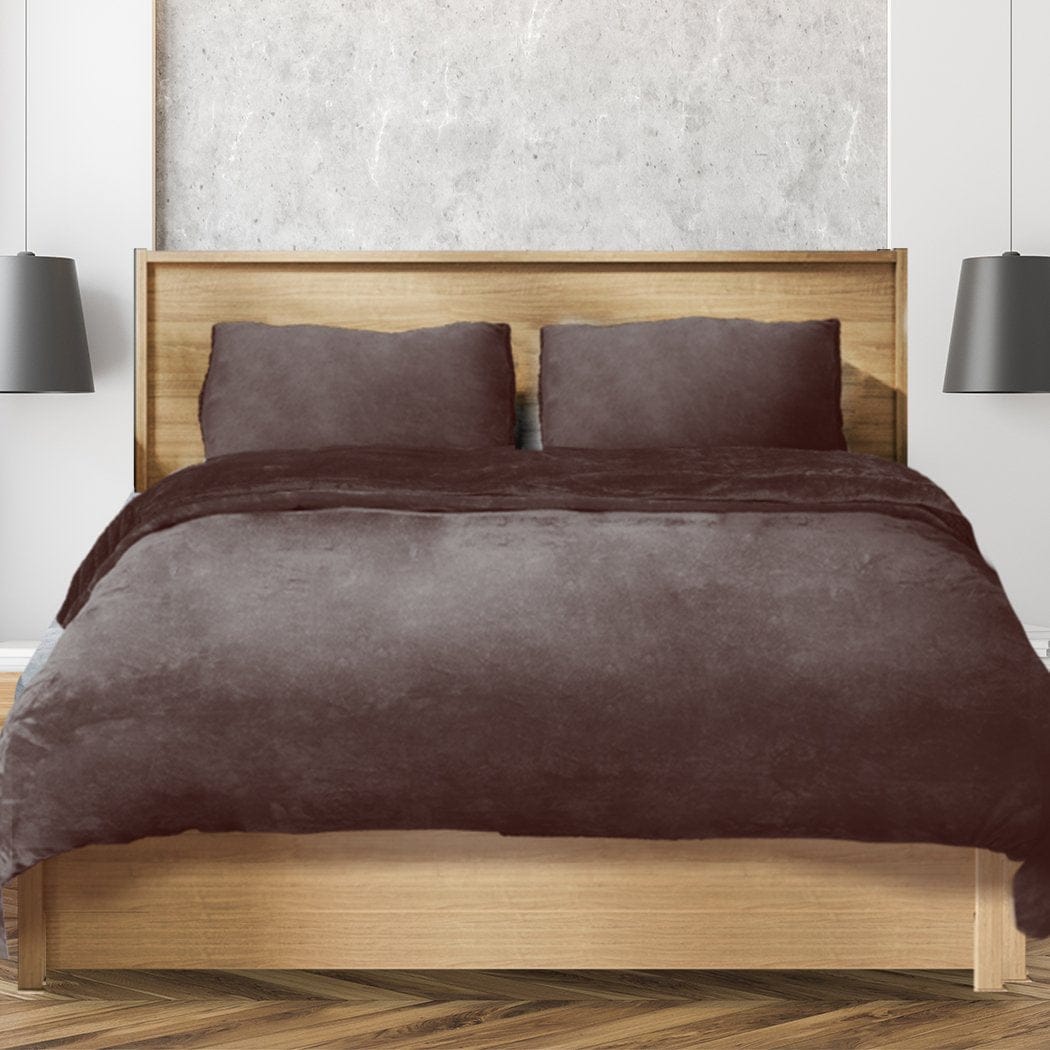 Big Bedding Australia Quilt Cover Luxury Flannel Quilt Cover with Pillowcase Mink Super King