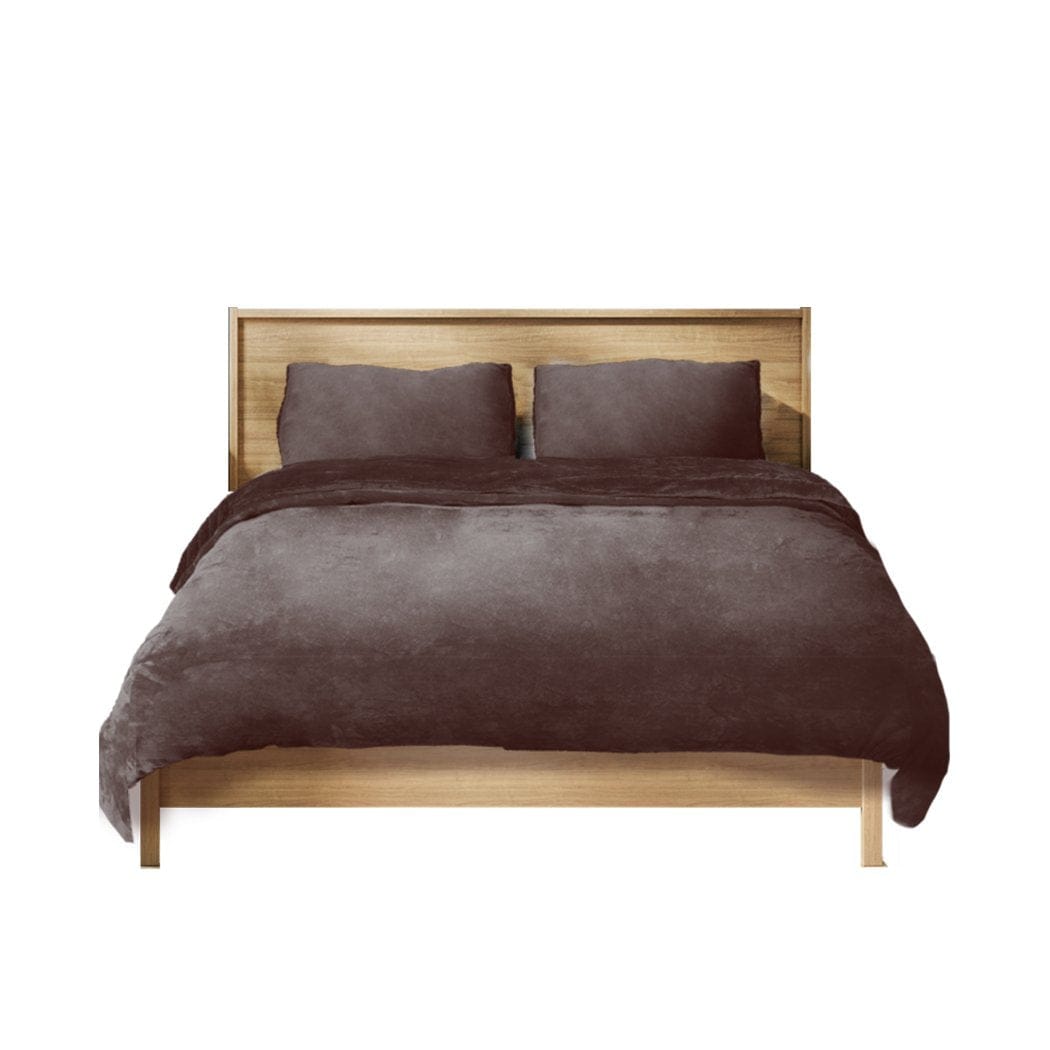 Big Bedding Australia Quilt Cover Luxury Flannel Quilt Cover with Pillowcase Mink Super King