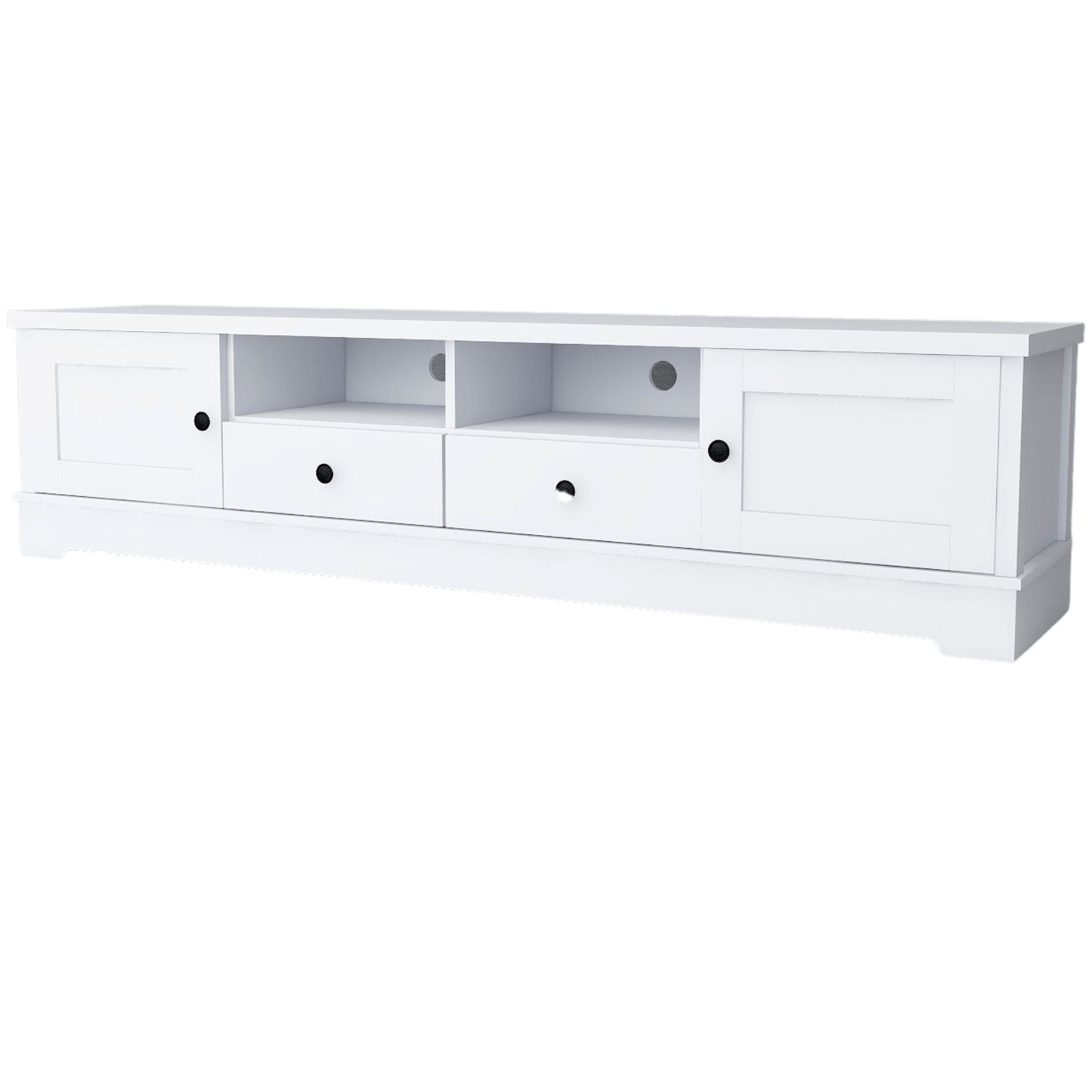 Big Bedding Australia TV Unit Margaux White Coastal Style 180cm Entertainment Unit