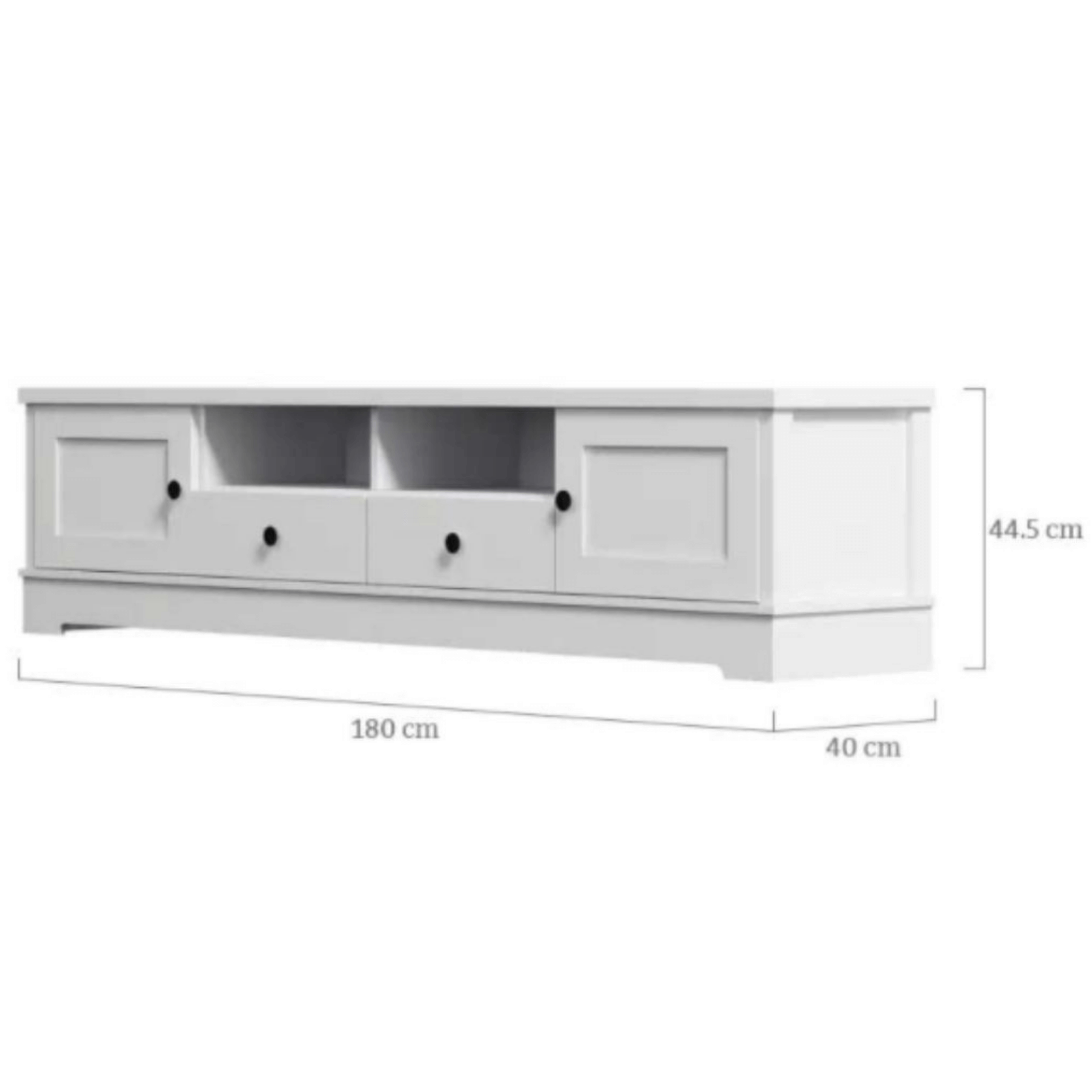 Big Bedding Australia TV Unit Margaux White Coastal Style 180cm Entertainment Unit