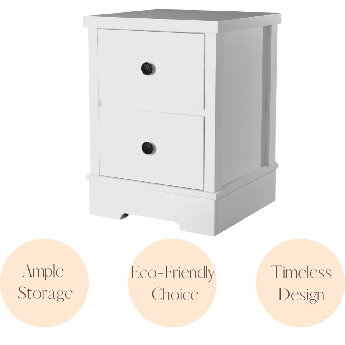 Big Bedding Australia Bedside Table Margaux White Coastal Style Bedside Table