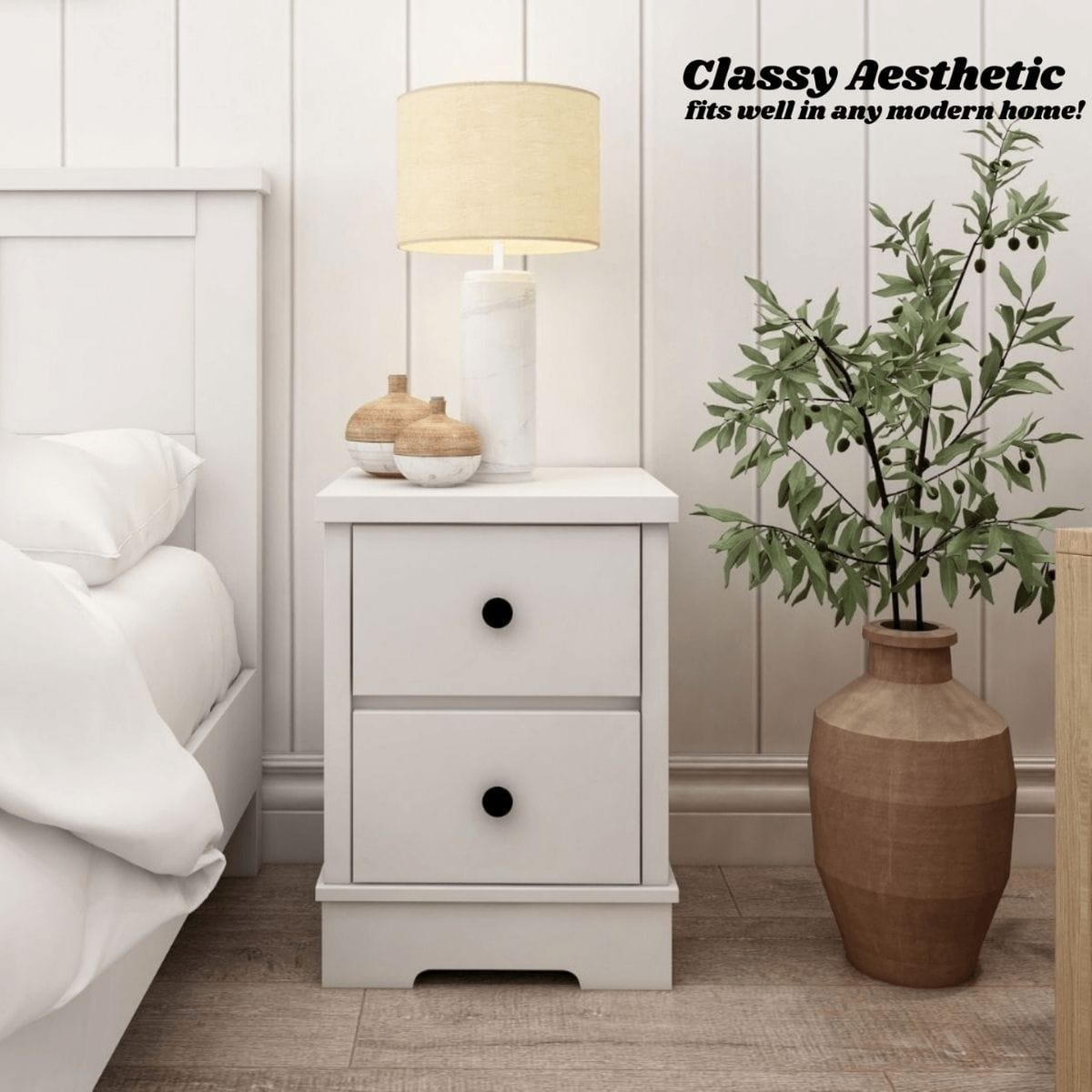 Big Bedding Australia Bedside Table Margaux White Coastal Style Bedside Table