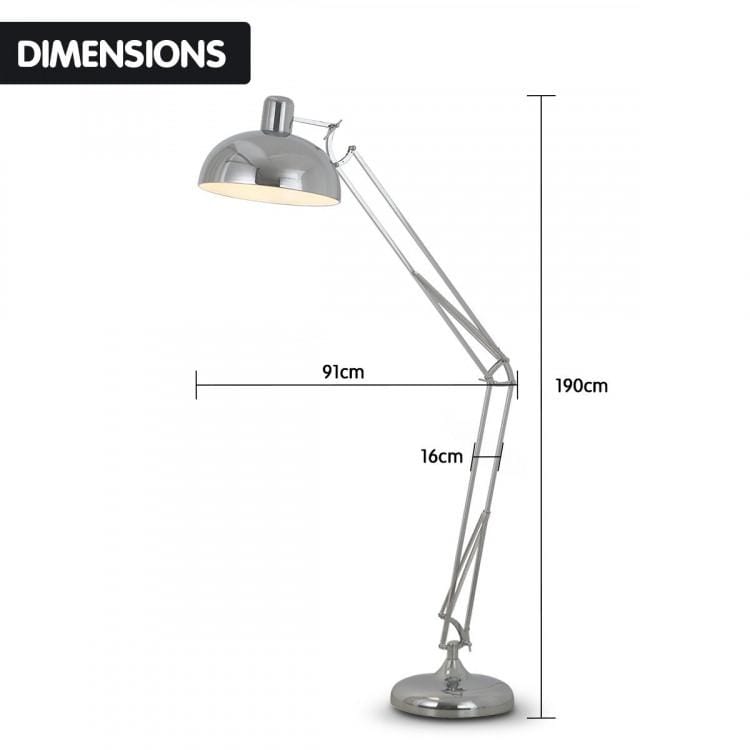 Big Bedding Australia Lamp METAL ARCHITECT FLOOR LAMP SHADE ADJUSTABLE HEIGHT - CHROME