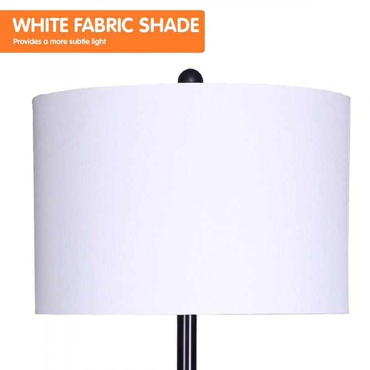 Big Bedding Australia Lamp METAL FLOOR LAMP SHADE BLACK POST IN MARBLE FINISH SHELVES
