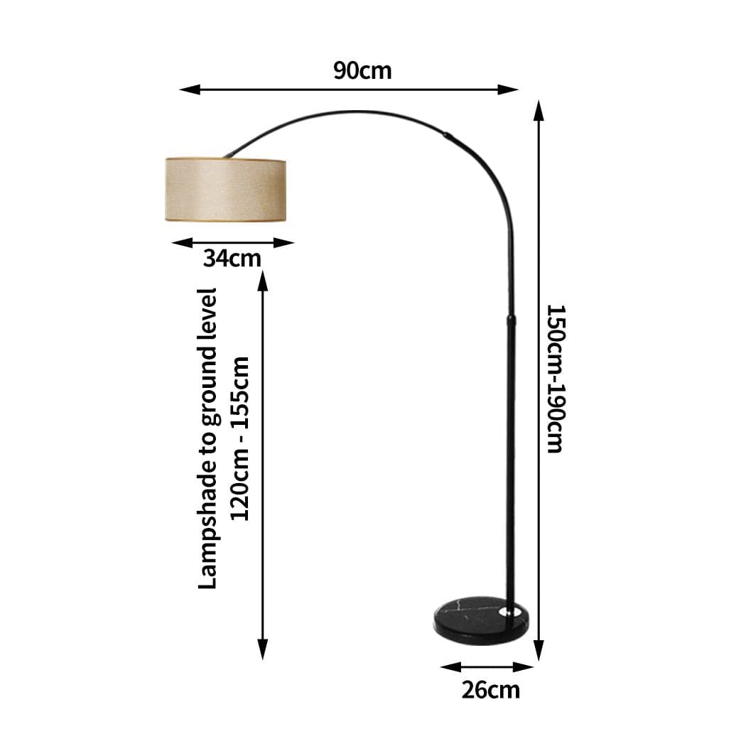 Big Bedding Australia Lamp Modern LED Floor Lamp Reading Light Free Standing Height Adjustable Marble Base
