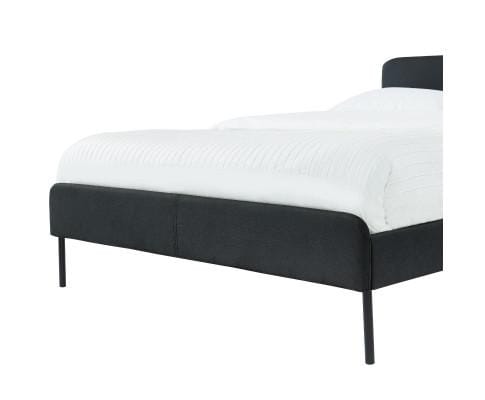 Big Bedding Australia Bedframe Modern Minimalist Charcoal Bed frame with Curved Head board